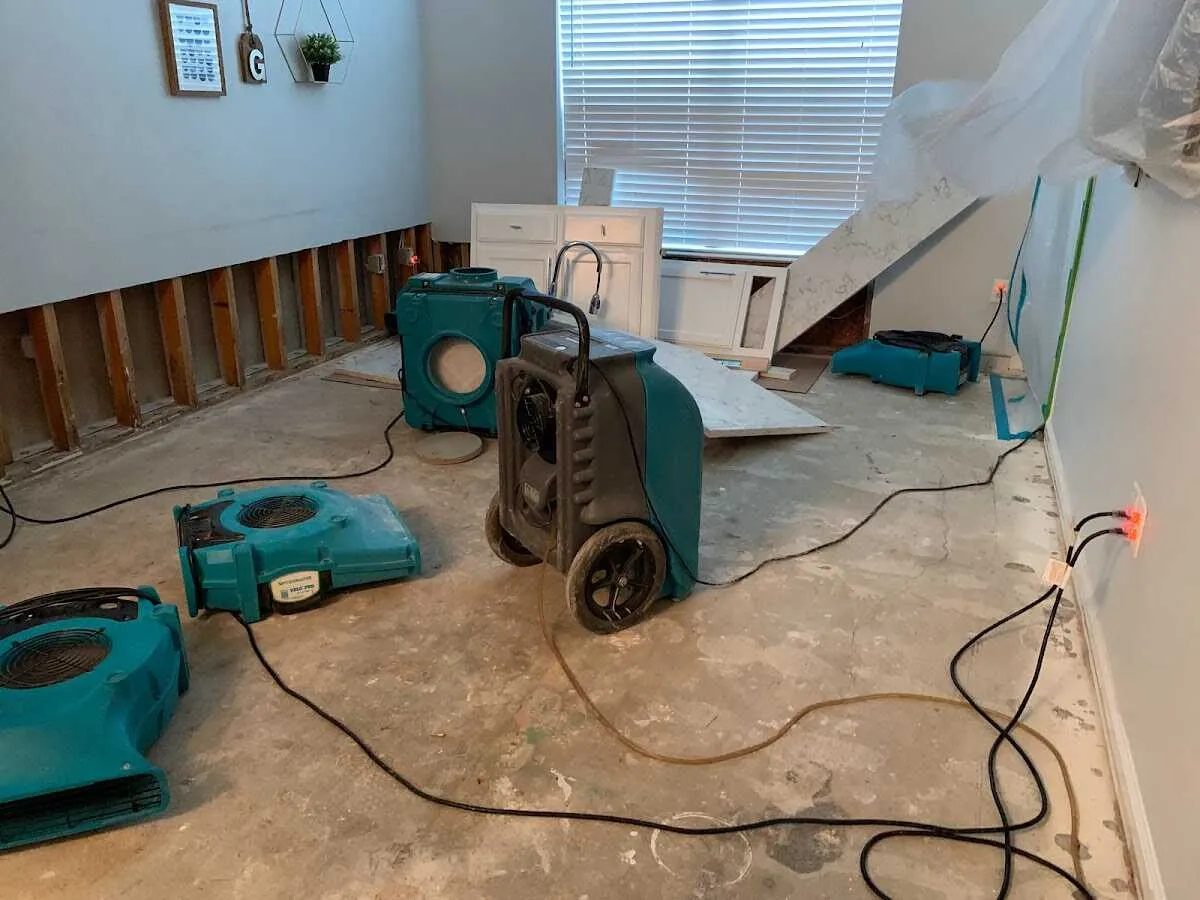 Dehumidifier in flood-cut room for Water Extraction & Removal in San Jose